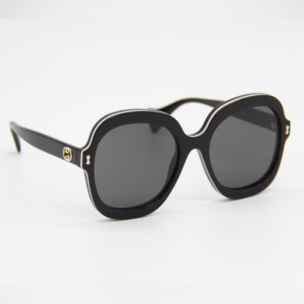 NEW GUCCI GG1240S 001 BLACK WOMEN OVERSIZED SUNGLASSES GUCCI - Picture 8 of 15